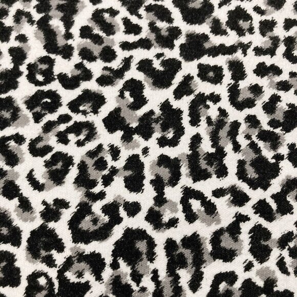 KAREN SCOTT Grey black leopard print mockneck top ~ LARGE XL 1X stretchy shirt - Picture 5 of 12